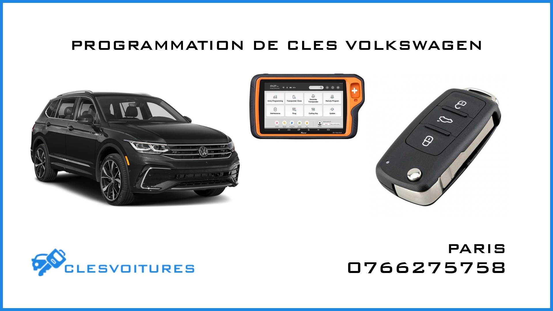 Programmaion de cles Volkswagen a Paris